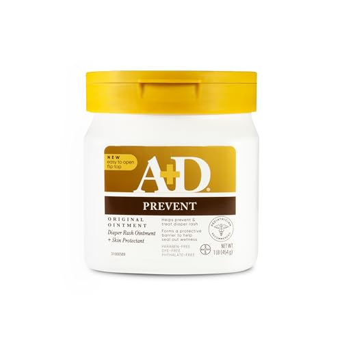 Image of A+D Original Diaper Rash Ointment - Prevents & Protects Diaper Rash - Moisturizing Skin Protectant With Vitamins A & D - Healing Skin Ointment for Dry and Cracked Skin - 16oz