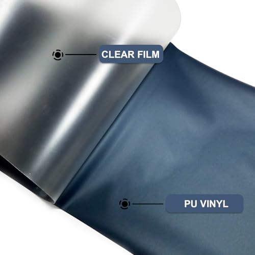Image of Dark Blue Heat Transfer Vinyl HTV Roll Matte PU 12 inch x 15 ft. | Easy to Cut, Weed & Transfer, Dark Blue Iron On Vinyl for Cricut, Silhouette Cameo & Other Craft Cutter Cutting Machine