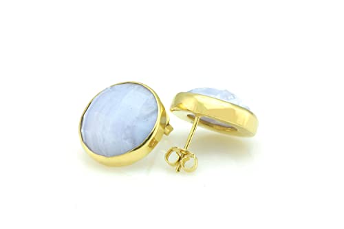 Boucles d'oreilles mariage agate bleue pour sublimer la mariée