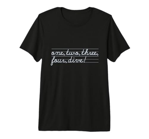 One Two Three Four Dive Funny Scuba Diving Learning Cursive Premium Tri-blend T-Shirt