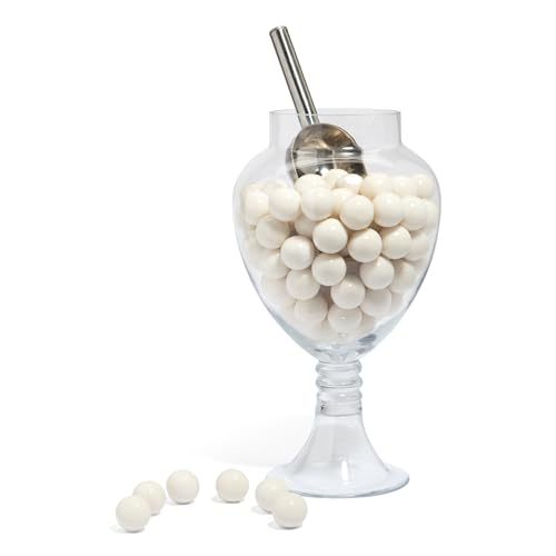 Candy Envy Large 1" White Gumballs - 2 Pound Bag - Approximately 120 Gumballs Per Bag