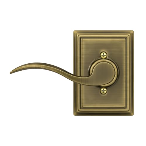 Image of SCHLAGE Accent Lever with Addison Trim Non-Turning Lock in Antique Brass - Left Handed