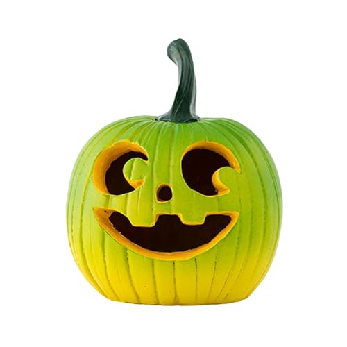 Décoration de citrouille d'halloween verte pour table à manger festive d'automne
