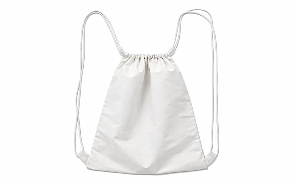 Cotton bag/Drawstring Backpack 100% Cotton for Gym, Trekking, & Grocery Shopping | Washable & Reusable, Light weight,Eco-Friendly Recycled, Pure White-image-13