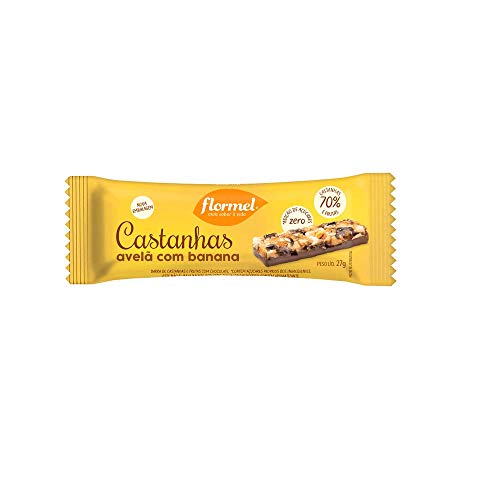 Barra de Banana, Avelã e Chocolate Flormel Cx c/ 2 un de 27g