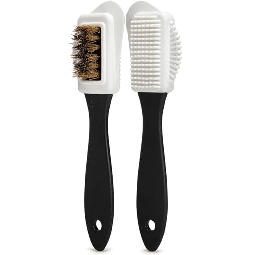 Kaps Quality Nubuck And Suede Multifunctional 4-Sided Cleaning Shoe Brush Brass Bristle Cleans And Gives Perfect Nap