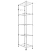 Homdox 5 Tier Steel Wire Shelving Unit on Wheels,Chrome Shelves for Garage Kitchen Living Room,Heavy Duty Shelving Rack, 23.2 x 13.8 x 72 inch (L x W x H)