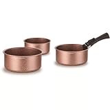 Arthur Martin - Set de 3 casseroles 16-18-20 cm + 1 poignée - Aluminium - revêtement anti adhérent - poignée amovible - Tous feux dont induction
