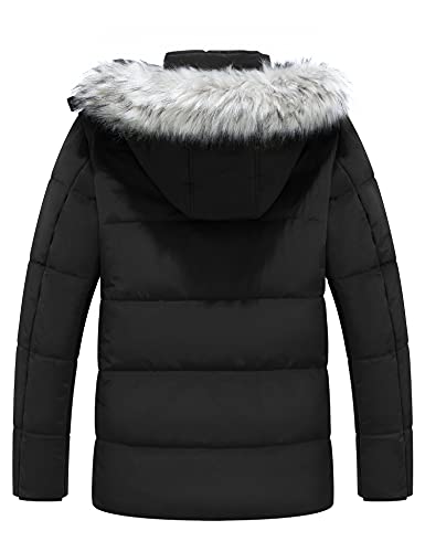 WenVen Men's Winter Puffer Coat Thicken Winter Warm Padded Jacket with Hood2