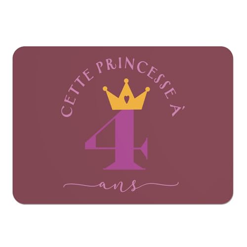 Sets de table rouge liège pour l'anniversaire d'une princesse de 4 ans - 2