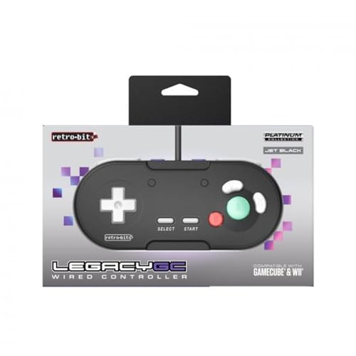 Retro-Bit Legacy GC Wired Controller - for Gamecube & Wii - Black