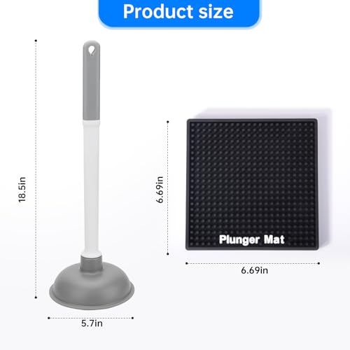 Image of Toilet plungers & Holders, Toilet Plunger with Holder Combo for Bathroom Cleaning, Quick-Drying Plunger with Holder