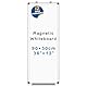 Swansea Magnetisches Whiteboard 90 x 30cm mit Haken zum Aufhängen und Aluminium, Langes Magnettafel Pinnwand Magnetisch für Home Office