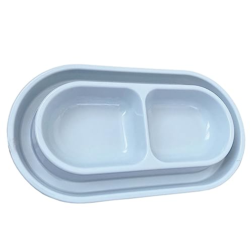 GRPET Ciotola per gatti e animali domestici, per cibo e acqua, per cani di piccola e media taglia, previene le formiche, 950 ml, grigio, M