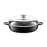 magnat needle alu sat wandhalterung Eine Bratpfanne mit Glasdeckel und Maß von 24 x 32 x 7,5 cm