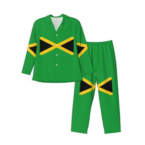 Pyjama imprimé Jamaïque homme manches longues ensemble détente léger