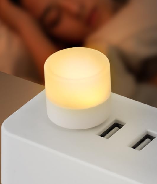 ILOKYE USB Lights by Night, Mini LED Bulb 4 Pack (Yellow Light)