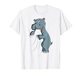 La conception montre un hippopotame mignon. Cadeau parfait pour chaque fan d'hippopotame pour un anniversaire et Noël.