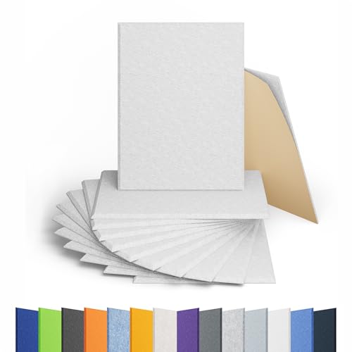 Amantech 12 Pack Acoustic Panels Self Adhesive Sound Proof Foam, High Density Sound Acoustic Panel, 16X12X0.4 Inch 4:3 Rectangle Panels in Home, Office, Reccording Room, Studio, more(Snow White)