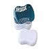 Annhua Retainer Cleaning Case Partial Denture Case, Large Retainer Cleaner Case with Strainer, ABS Travel Denture Cups for Soaking Dentures and False Teeth - Dark Green