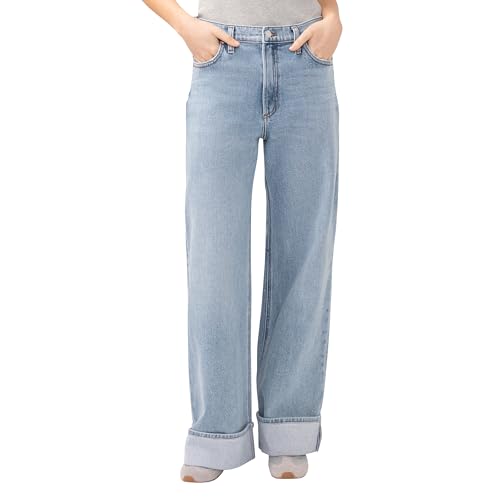 Silver Jeans Co. Women's Highly Desirable High Rise Wide Leg Jeans, Harmony