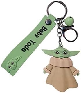 ZKTSRY Baby Yoda The Child Mandalorian 3D PVC Rubber Keychain,The Child Figure Pendant Toys PVC Handmade Model Ornament Dolls Decoration