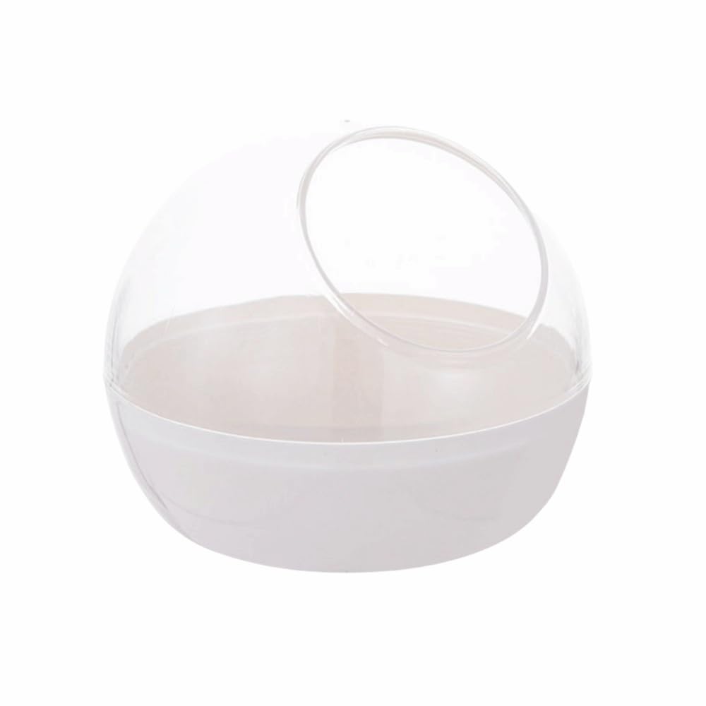 Baño de arena para hámster, bañera de animales pequeños, inodoro transparente para hámster (verde no colgante) — view 11
