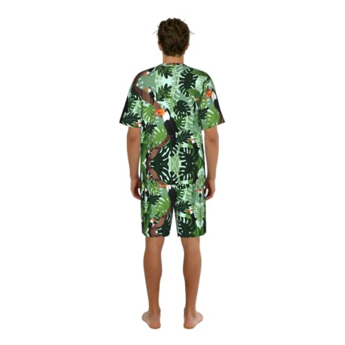 Pyjama doux anti-transpiration à imprimé exotique confortable