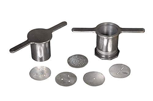 Image of AIM Enterprises Aluminium Kitchen Press ith 5Blades / Murkul Maker, Easy to Grip Handle, Machine Chakli Maker