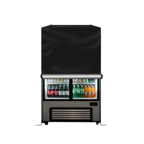 Image of Waterproof & Dustproof Refrigerator Cover, Upright Mini Freezer Cover for Beverage Beer Refrigerator Protection, Outdoor & Indoor, 3 Cubic, (Black, 22