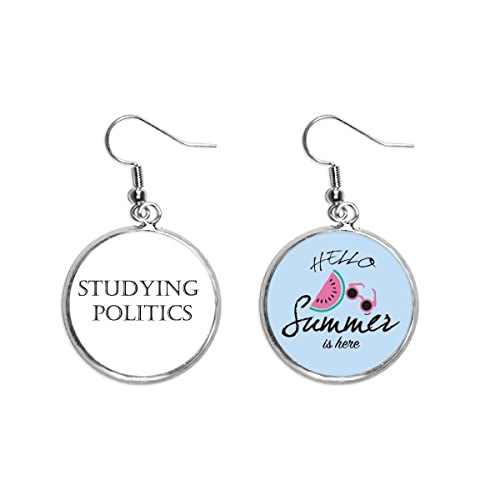 Pendientes de sandía moda política verano pendientes lóbulo divertidos