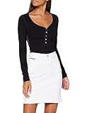  Tommy Jeans Damen Classic Denim Skirt Cnw Rock, Weiß (Candle White STR 1cd), One Size (Herstellergröße: NI29)