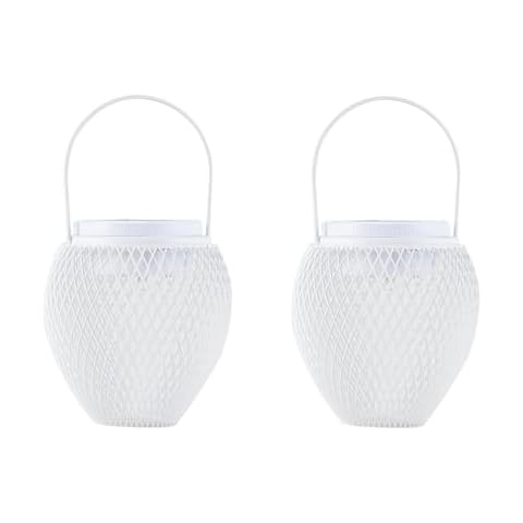 ZKLILI Solar Lanterns Outdoor, IP55 Waterproof 2Pack Hanging Solar Garden Lights Christmas Outdoor Decoration Lights, Upgraded Hanging Tree Lantern Retro Design for Garden Yard Patio Pathway (White) Cover
