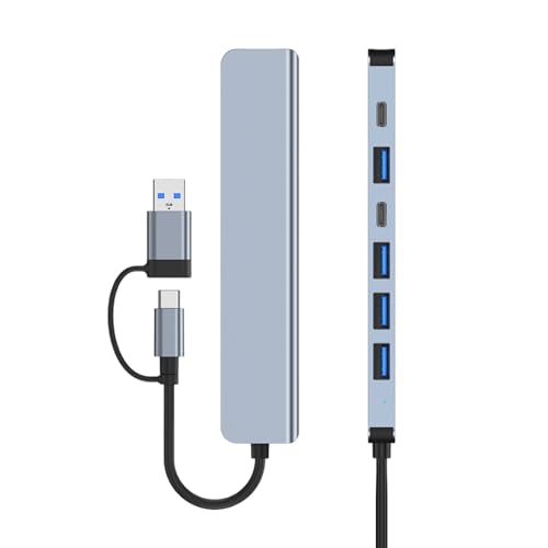 Estación de acoplamiento para Ordenador Portátil - USB C Dock 8 Estaciones en 1 Doble Puerto Rarking Stations, Hub, Multifuncional Impresoras