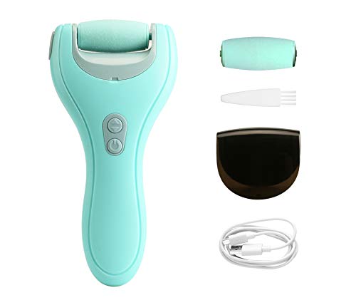 Electric Rechargeable Callus Remover for Feetï¼Portable Electronic Foot File for Hard Skin Remover Pedicure Tools kit Waterproof Callus Shaver for Cracked Heels Thick Callous with 2 Roller Heads