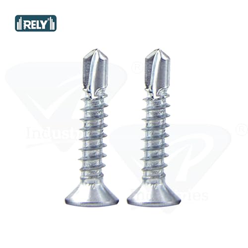 Image of Rely⇒VP INDUSTRIES (Pcs-50) No.6x13 mm CSK Phillips Head SDS Screw - Self-Tapping, Ideal for Wood to Metal Applications