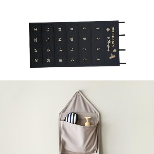 menolana Bolsa de pendurar de Natal Calendário do advento de Natal DIY Multifuncional Lavável Artesa