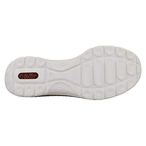 Image of Rieker N42V1 Nikita Women's Sneakers - Lightweight Walking Slip-On Sneakers with Floral Design, Elastic Bungee Lacing & Cushioned Durable Sole for Comfort