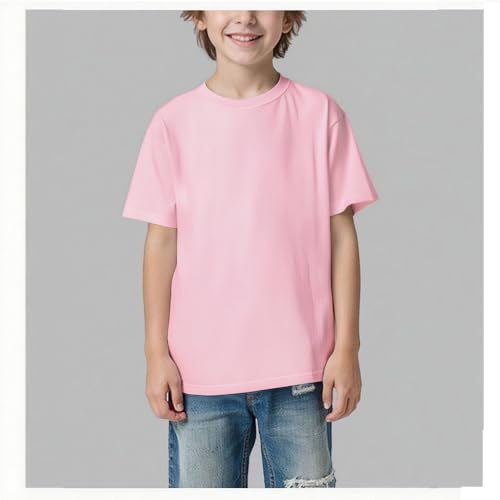 5 Pack Boys Shirts Short Sleeve Shirts for Boys Cotton T-Shirts Kids Toddler Tshirts Tees Clothes Summer Tops White3