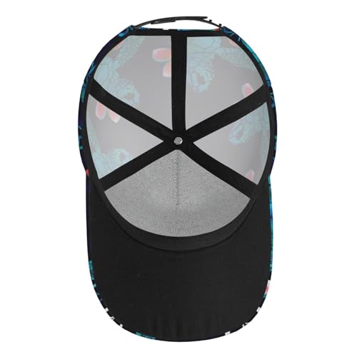 Gorra ajustable unisex con diseño de tortuga marina miniatura 7