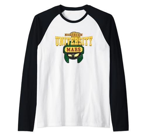 Looney Tunes Northern University Of Mars Raglan Baseball Tee, Black