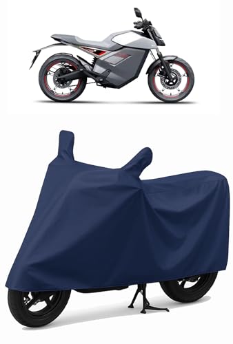 Image of Shield Heavy Duty Bike Cover for Ola Roadster | All-Season, Tear-Proof Fabric | with Side Mirror Pocket & Buckle Belt