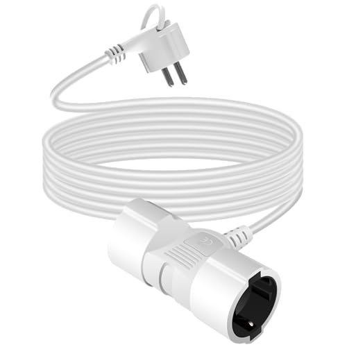 DKTYGER Doppelstecker f&uuml;r Steckdose, 8m Verl&auml;ngerungskabel mit 2 schuko steckdosen, Mehrfachsteckdose 2 Fach Steckdose, doppel-verl&auml;ngerung mit 2 schutzkontakt buchsen 2-Fach verteiler