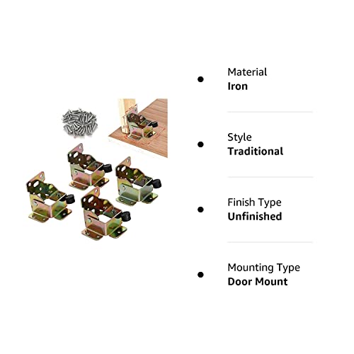 4 Pcs Folding Bracket, Topdirect Iron Folding Lock Extension Table Chair Bed Leg Foldable Support Brackets Hinge Self Lock Hinges With Screws #TOP6