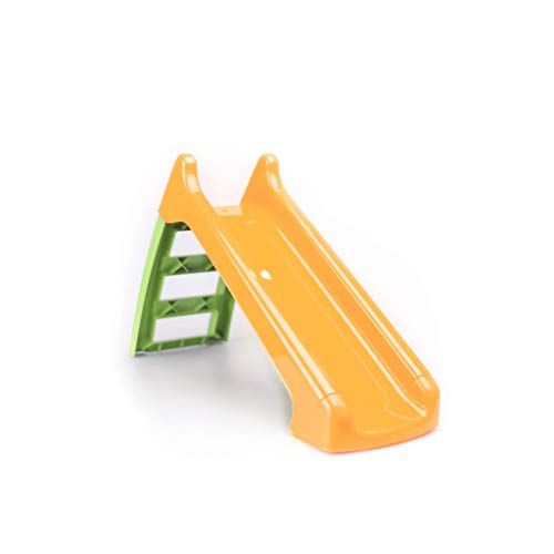 Alice's Garden - Petit Toboggan avec Connexion à Eau Orange et Vert 120 cm – Toboggan Premier âge Léo