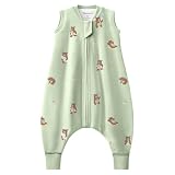 【DOUCEUR & CONFORT ABSOLUS】Gigoteuse 100% Coton Bébé,Double couche respirante (intérieur/extérieur) en coton ultra-doux,Doublure spéciale hypoallergénique pour peau délicate,Thermorégulation idéale 1.0 Tog pour les nuits d'été,Conception ergonomique favorisant le sommeil réparateur