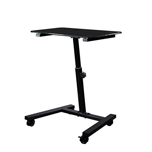 Seville-Classics-Solid-Top-Height-Adjustable-Mobile-Laptop-Computer-Desk-Cart-Ergonomic-Home-Office-Stand-Rolling-Table-Tempered-Glass-24-Black