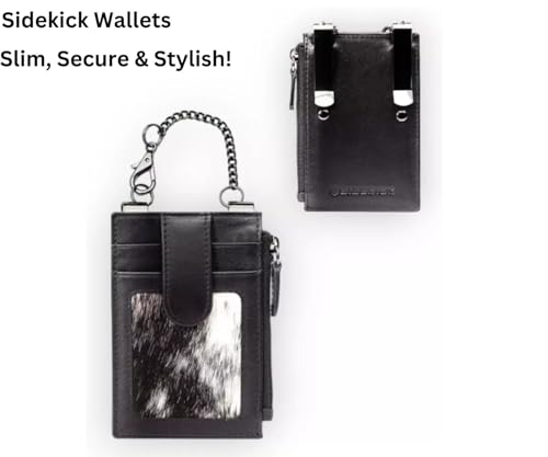 Image of RFID Blocking Boot Wallet with Security Chain & Zipper Lock - Genuine Leather Wallets for Men, Travel Wallets Women, Minimalist Leather Card Holder