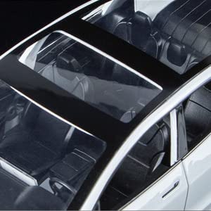 1/24 Diecast Model 3 Toy Car, Alloy Casting Pull Back Collectible Car Vehicles With Sound And Light, 6 Open Doors, Tesla Big Model 3 Car Model Toy For Kids Adults Birthday Gift (White) #TOP5