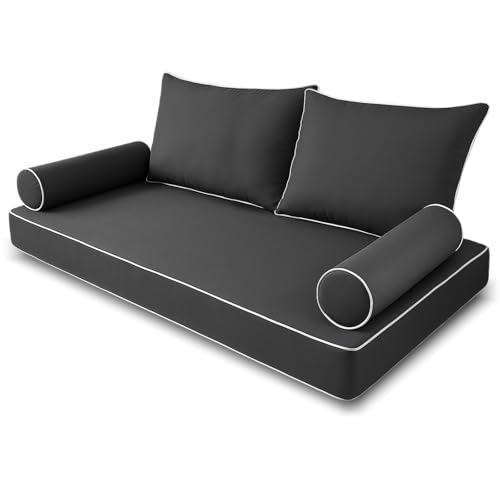 NSFBZA Outdoor Twin Daybed Mattress & Pillow Cover 75x39x6in